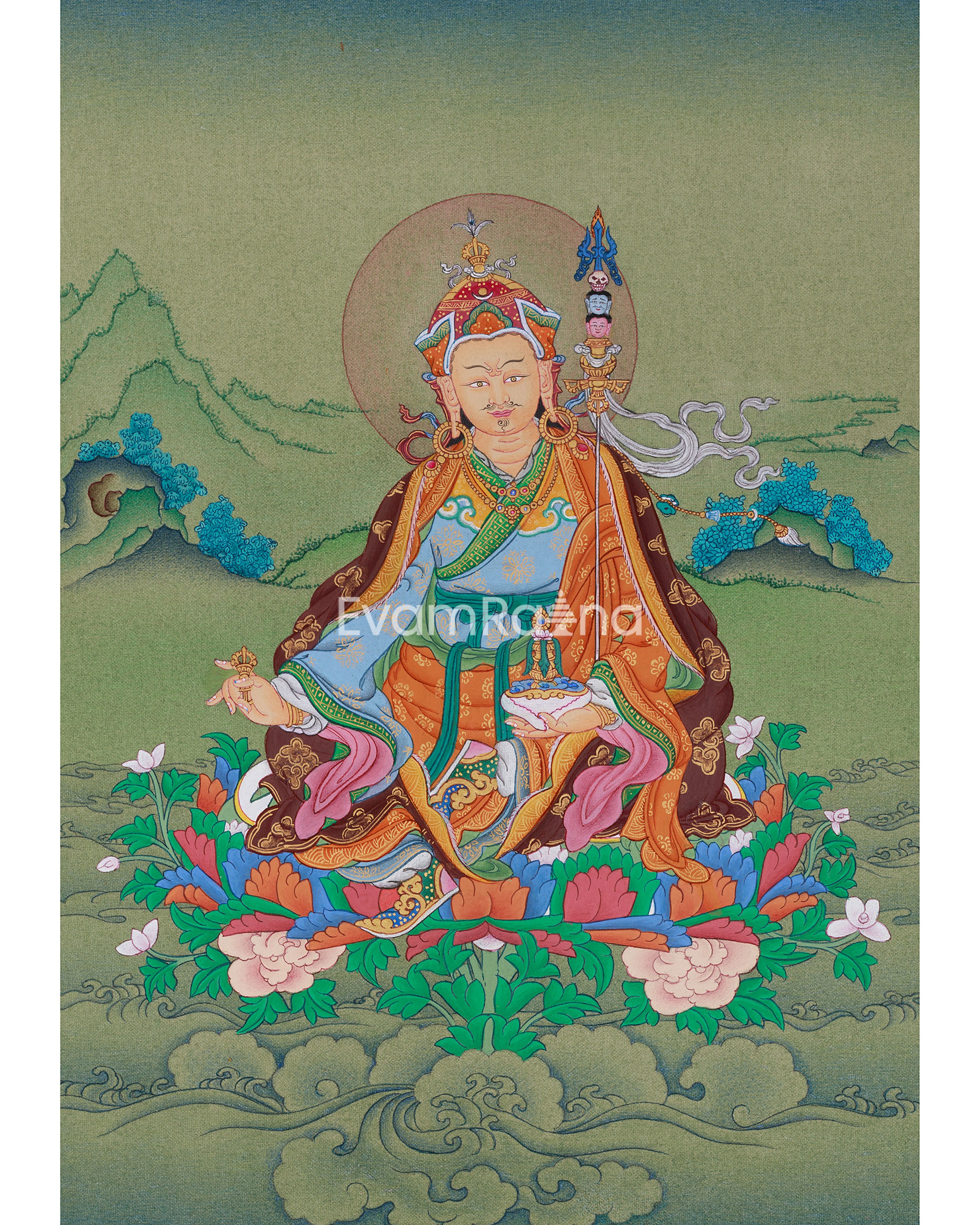 Buddhist Master Guru Rinpoche Thangka