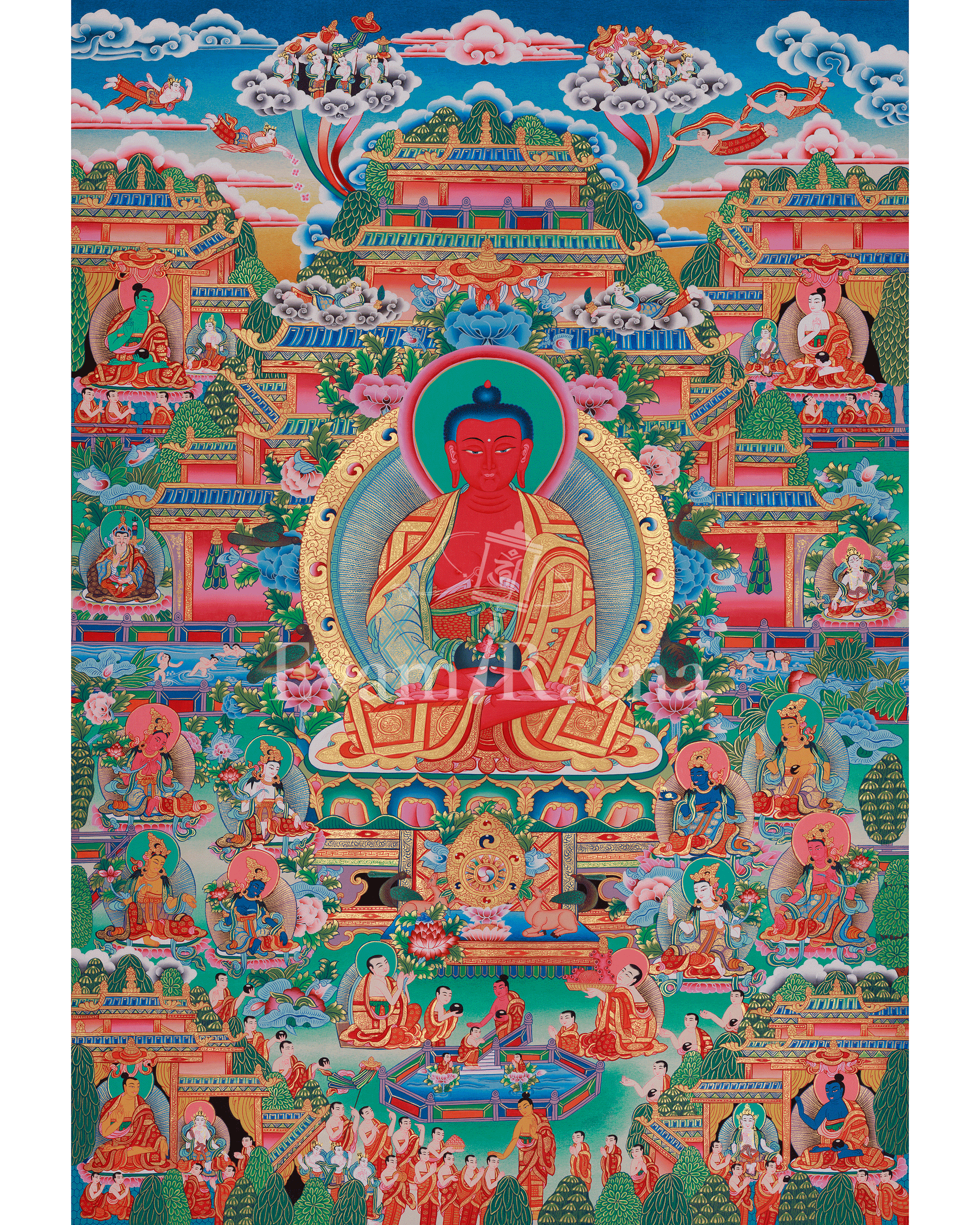 Traditional Amitabha Buddha Thangka