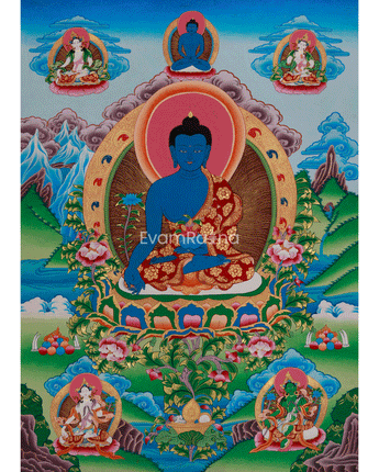Buddhist Medicine Buddha Thangka 