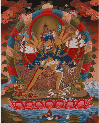 Divine Thangka Of Chakrasamvara 