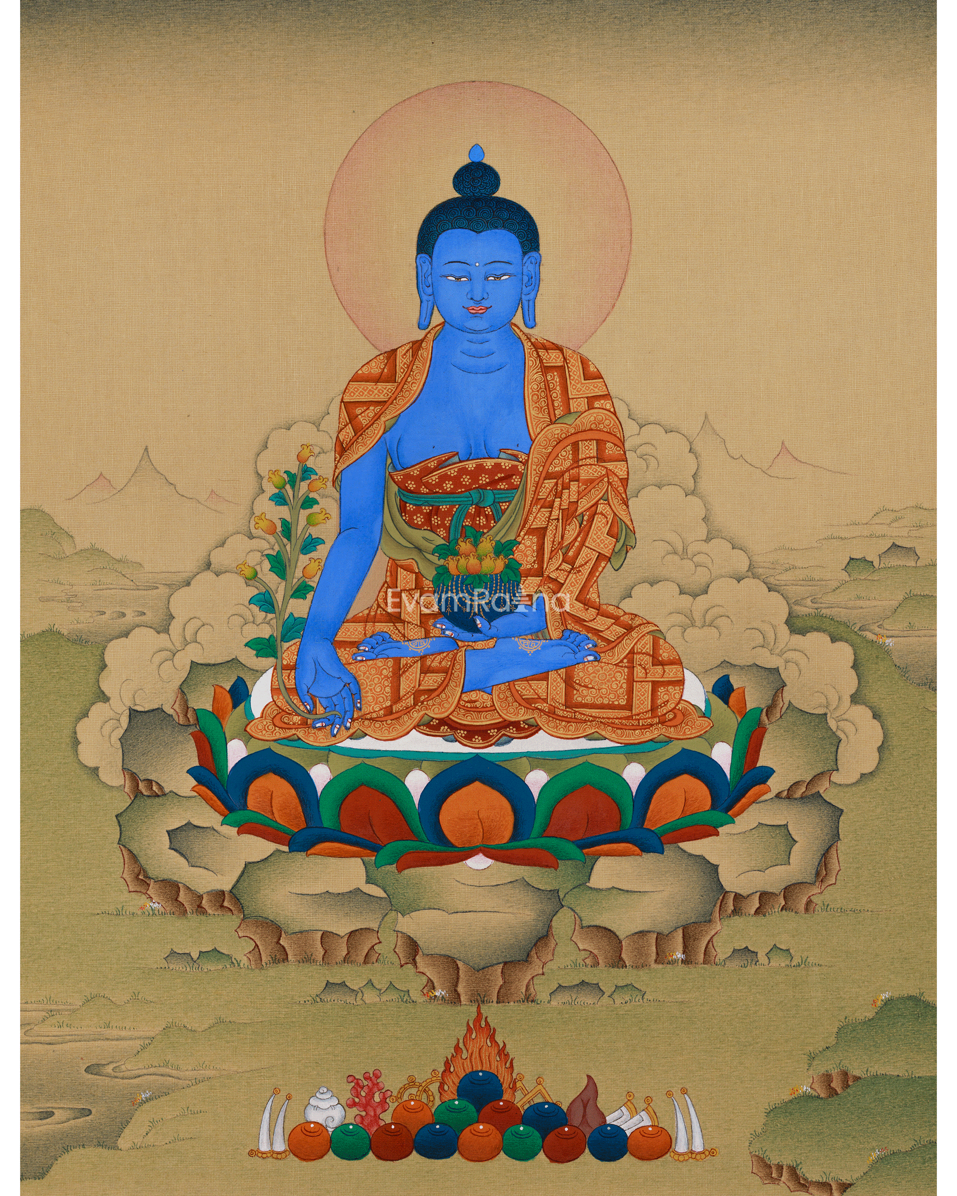  Medicine, Bhaisajyaguru Painting