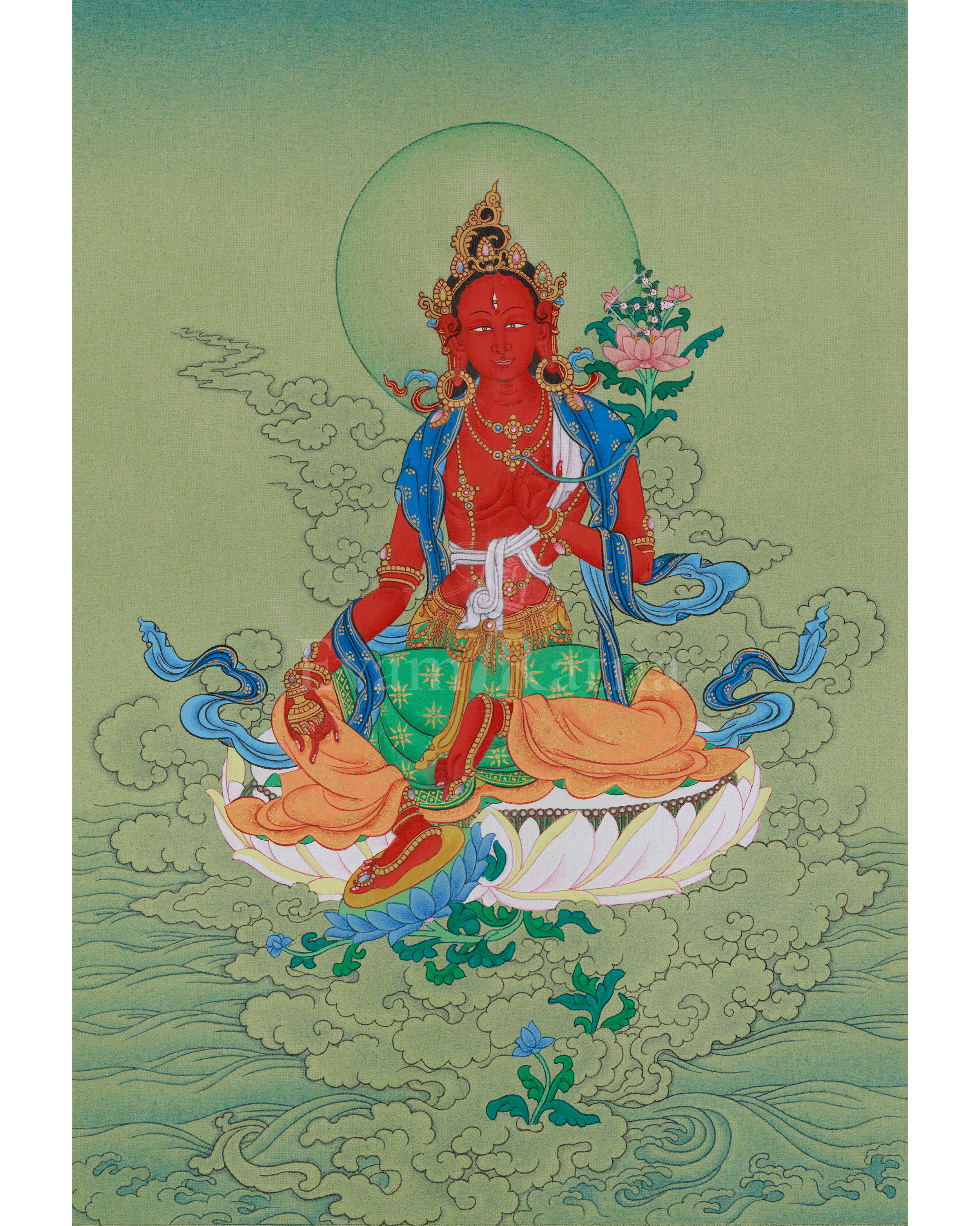 Vajrayana Red Tara Art | Female Buddha of Power and Magnetism