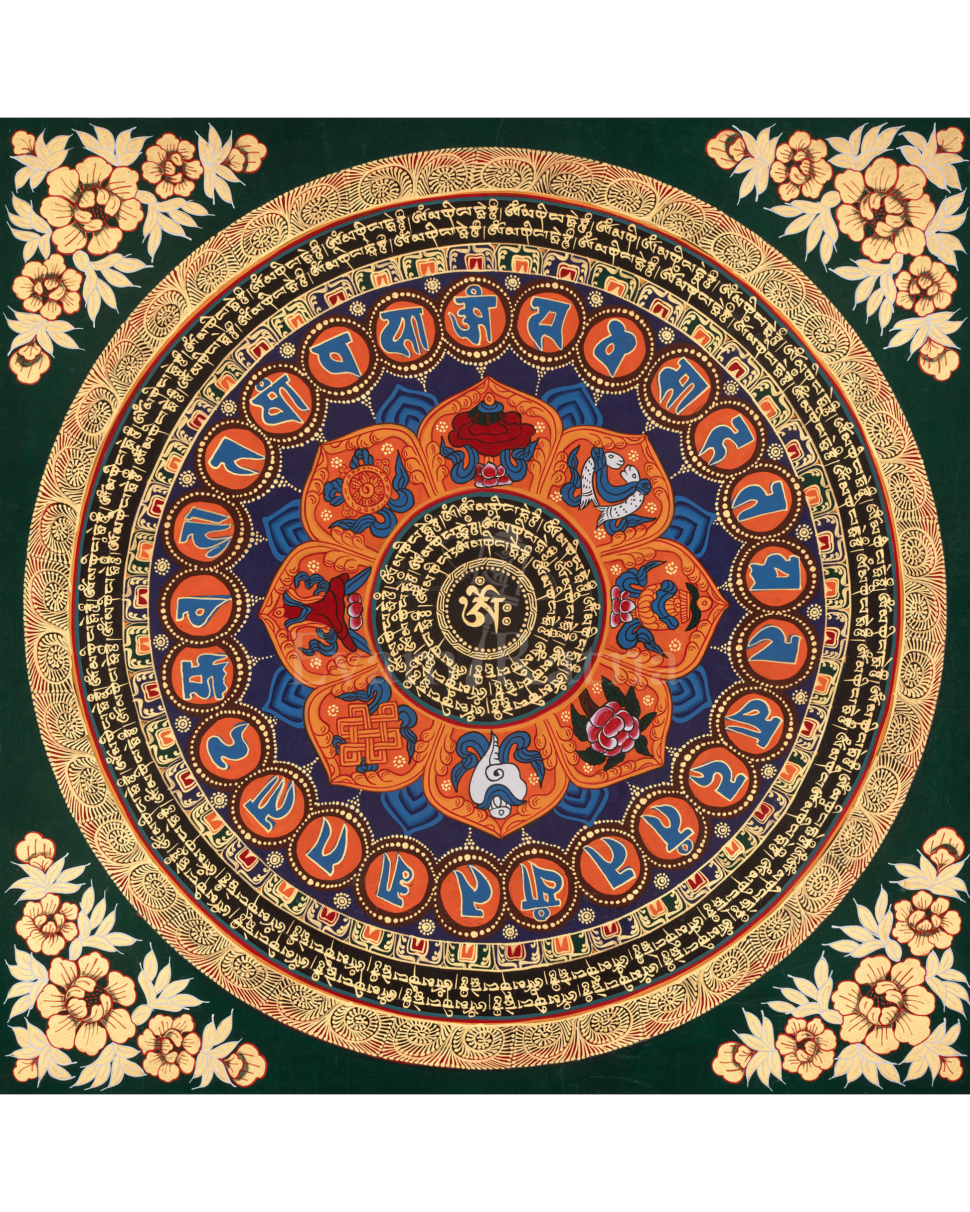 Eight Auspicious Symbols Mantra Mandala