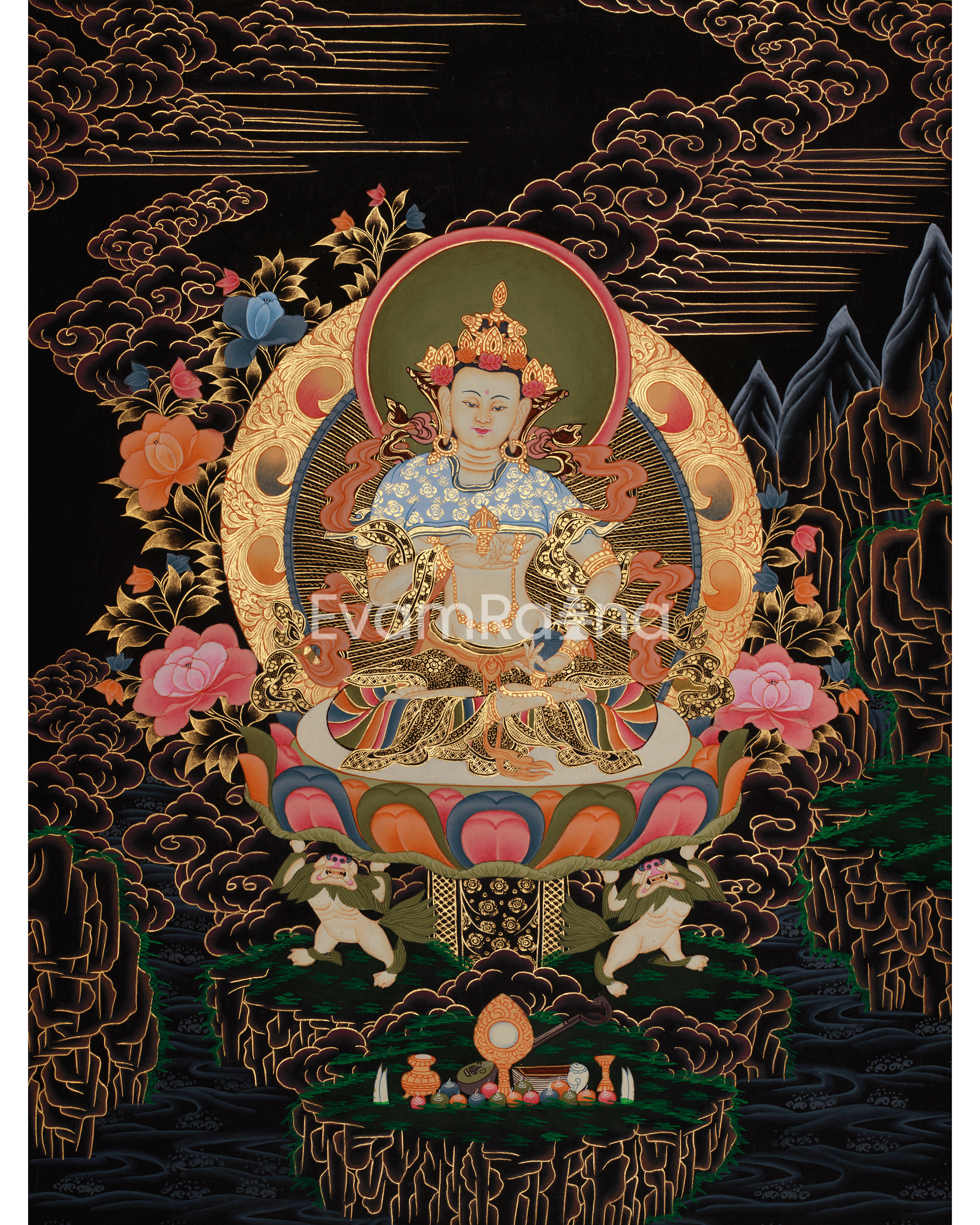 Vajrasattva Tibetan Thangka