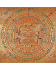 Handmade Kalachakra Mandala Thangka in Gold