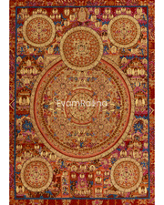Hand-Painted Tibetan Buddha Mandala