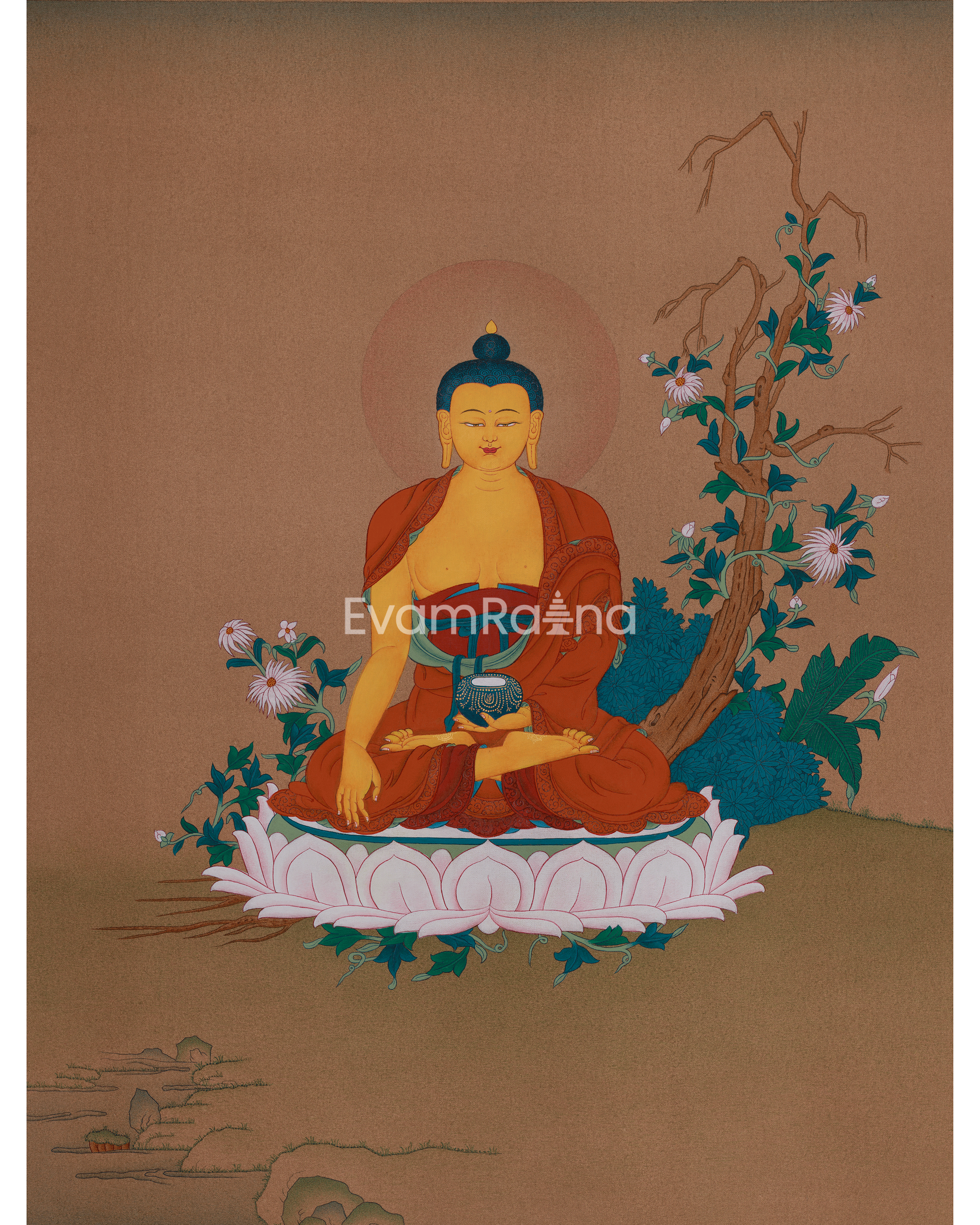 Sacred Shakyamuni Buddha Thangka