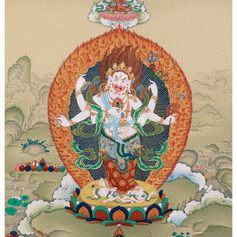 Buddhist Deity White Mahakala
