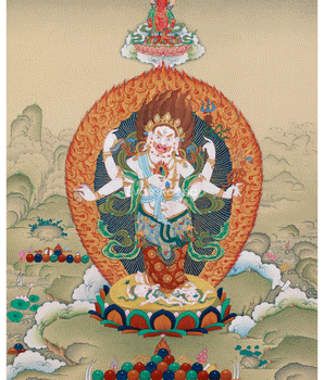 Buddhist Deity White Mahakala
