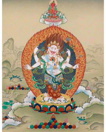 Buddhist Deity White Mahakala