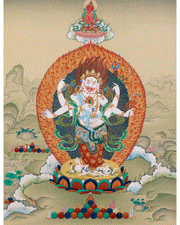 Buddhist Deity White Mahakala