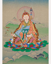 Handmade Guru Padmasambhava Thangka | The Lotus-Born Master of Enlightenment