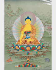 Traditional Gautam Buddha Thangka Painting |  Enlightened Buddha, Shakyamuni