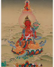 Dakini Red Tara Thangka | Goddess of Courage, Compassion, and Liberation