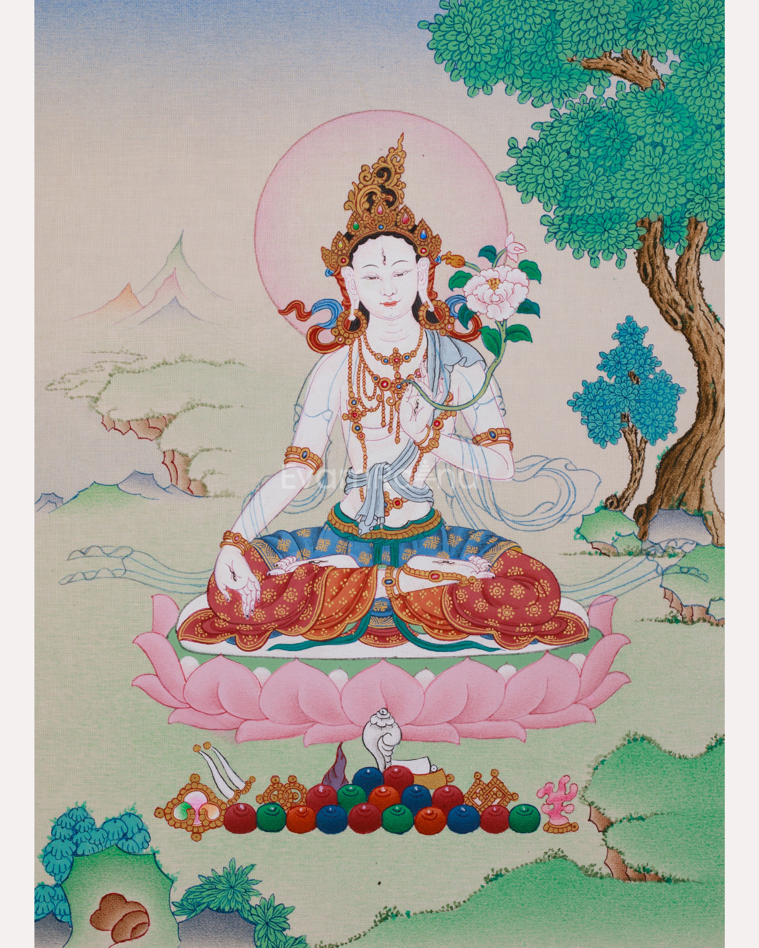Longevity Symbol White Tara | Goddess of Healing and Compassion