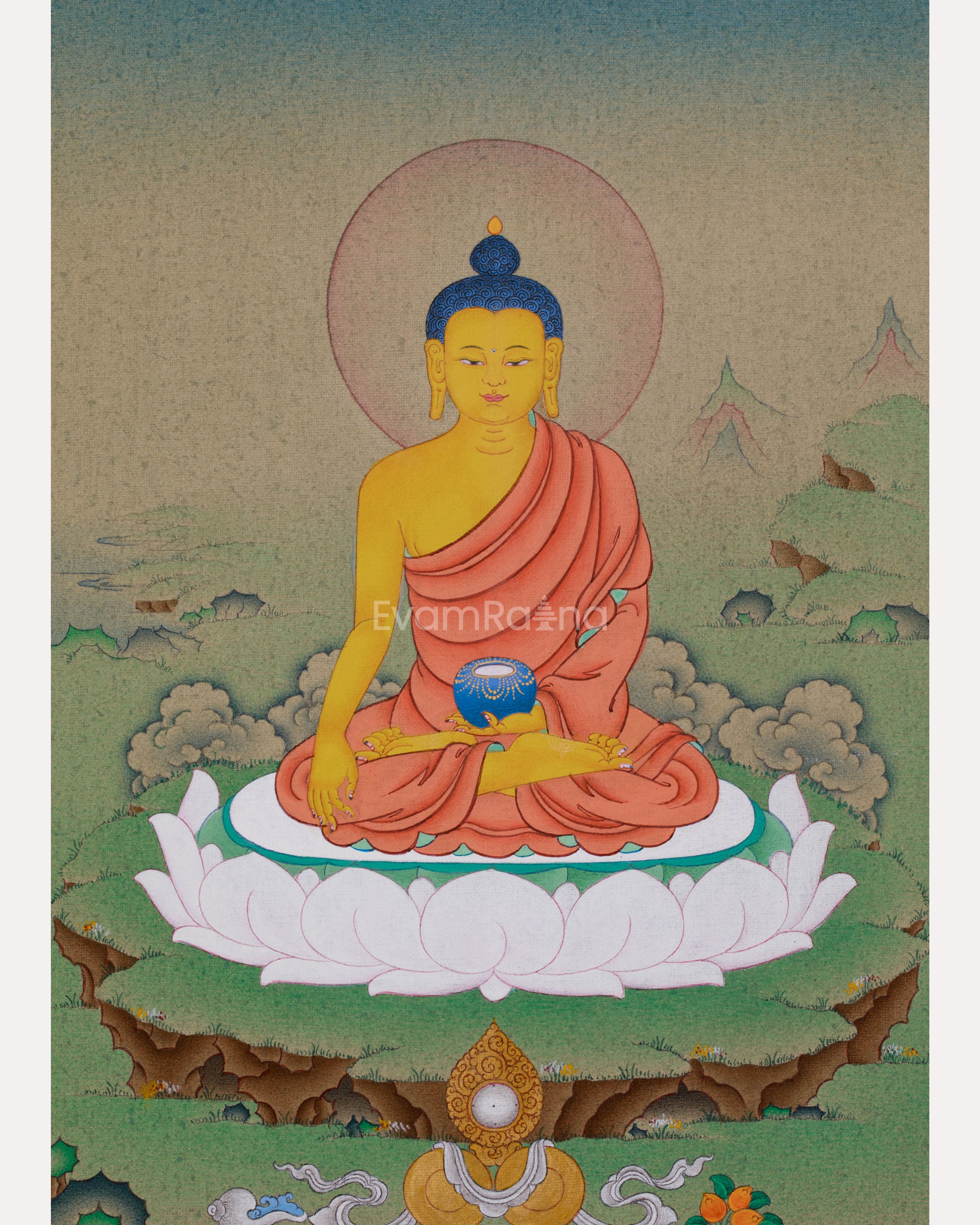 Enlightenment Shakyamuni Buddha Thangka | Historical Buddha