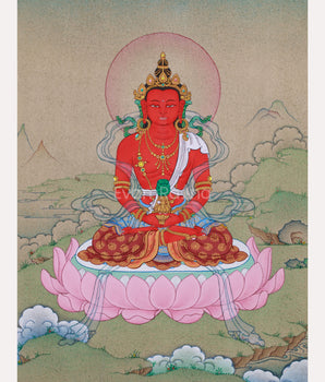 Thangka of Amitayus | The Buddha of Longevity and Eternal Life