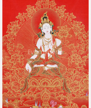 Tibetan Healing Goddess White Tara | The Seven-Eyed Protector of Compassion