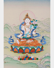 White Tara Female Buddhist Thangka 