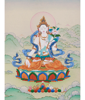 Divine White Tara Thangka | Goddess of Healing and Longevity