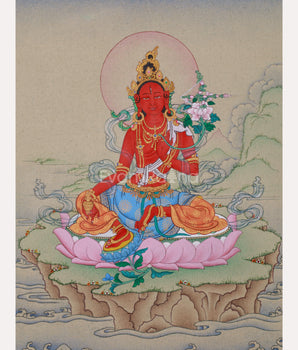 Vajrayana Red Tara Thangka | Tantric Deity of Protection
