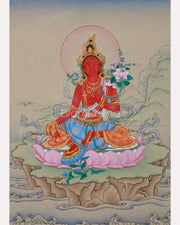 Vajrayana Red Tara Thangka | Tantric Deity of Protection