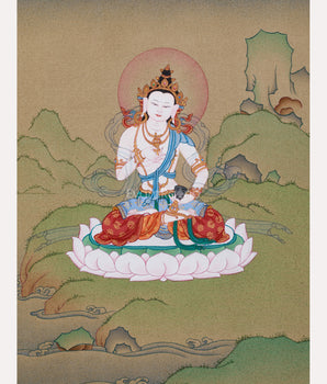 Buddha of Purification Vajrasattva Thangka | A Peaceful Deity