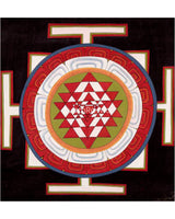 Vintage Handmade Shree Yantra Mandala Thangka 