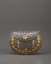 Metal Side Bag with Brass