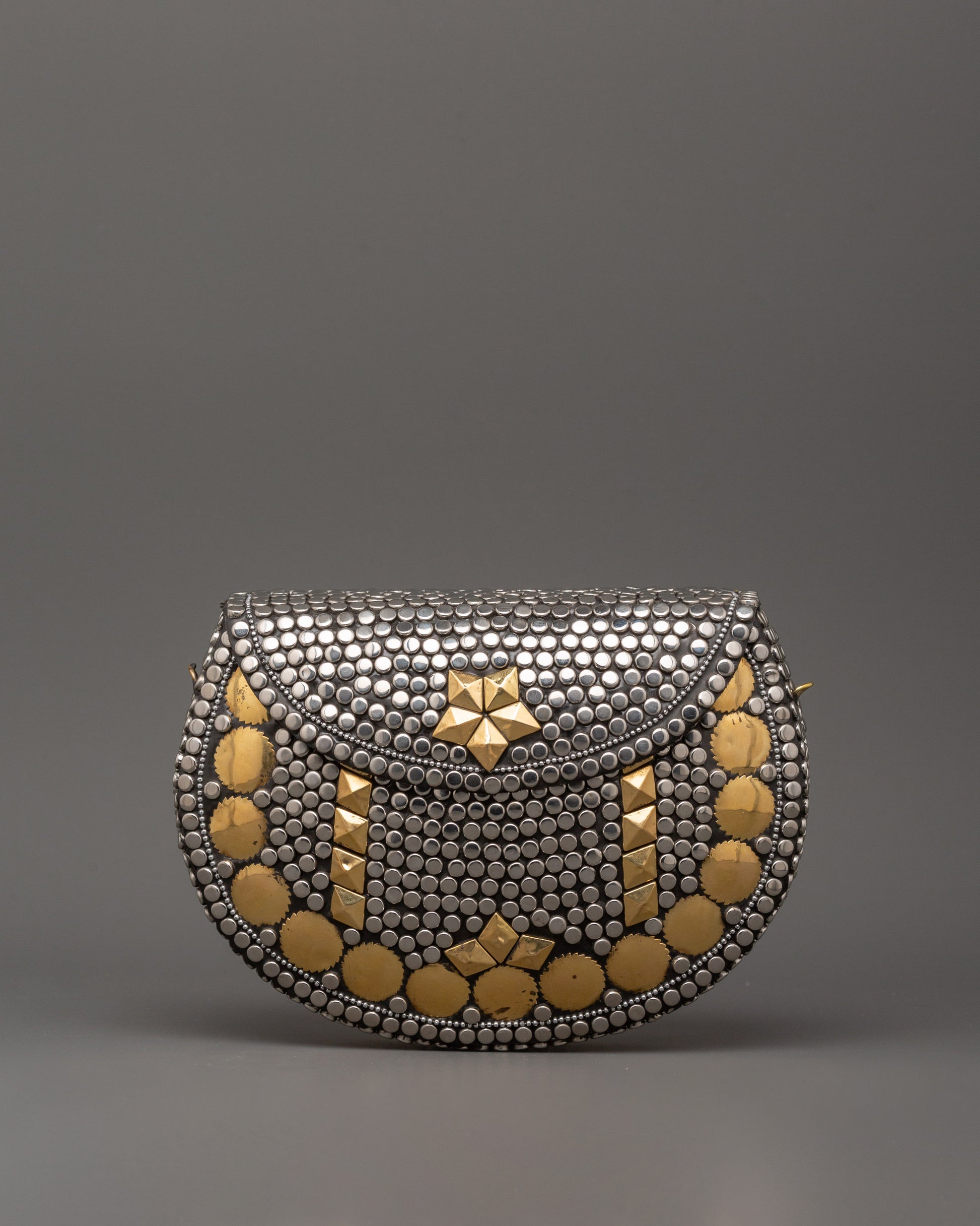 Metal Side Bag with Brass