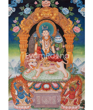 Simhanada Lokeshvara Thangka
