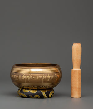 Tibetan Singing Bowl with OM Symbol