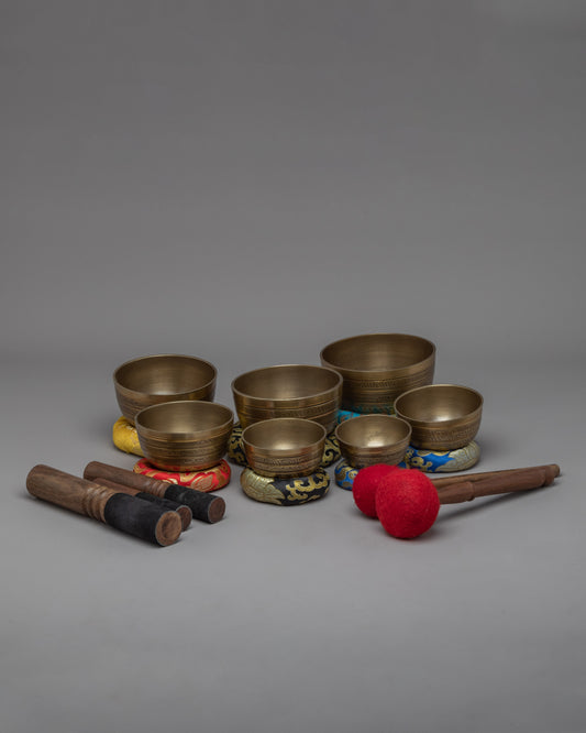 Singing Bowls Set | Buddhist Collection of Melodic Meditation Tools