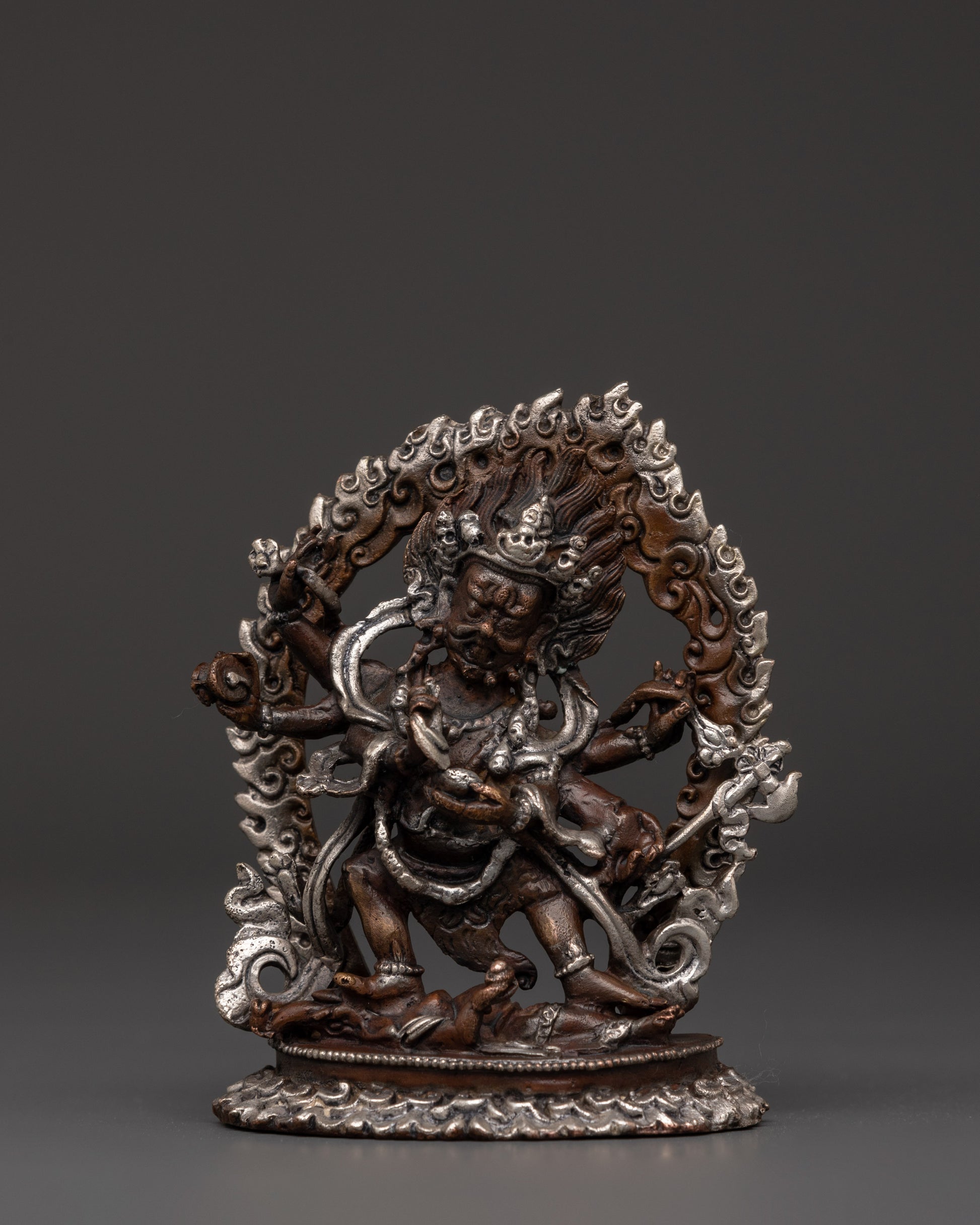 oxidized-copper-six-armed-mahakala-statue
