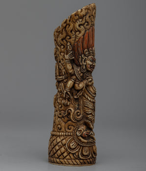 Mahakala Stamp Seal | Symbol of Wrathful Protection and Spiritual Authority