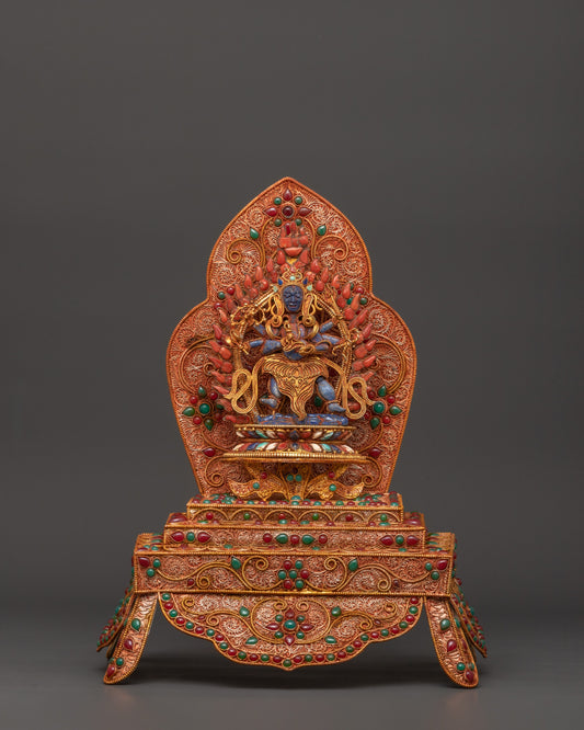 Turquoise-Body Six-Armed Mahakala