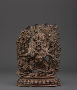 The Dharma Protector Six Armed Mahakala Statue