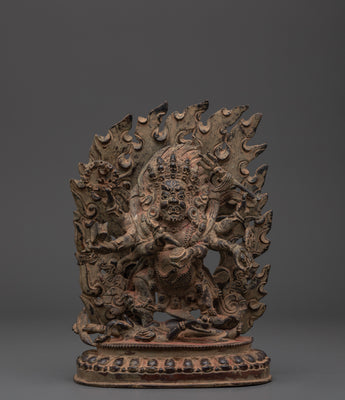 The Dharma Protector Six Armed Mahakala Statue