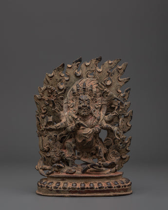 The Dharma Protector Six Armed Mahakala Statue