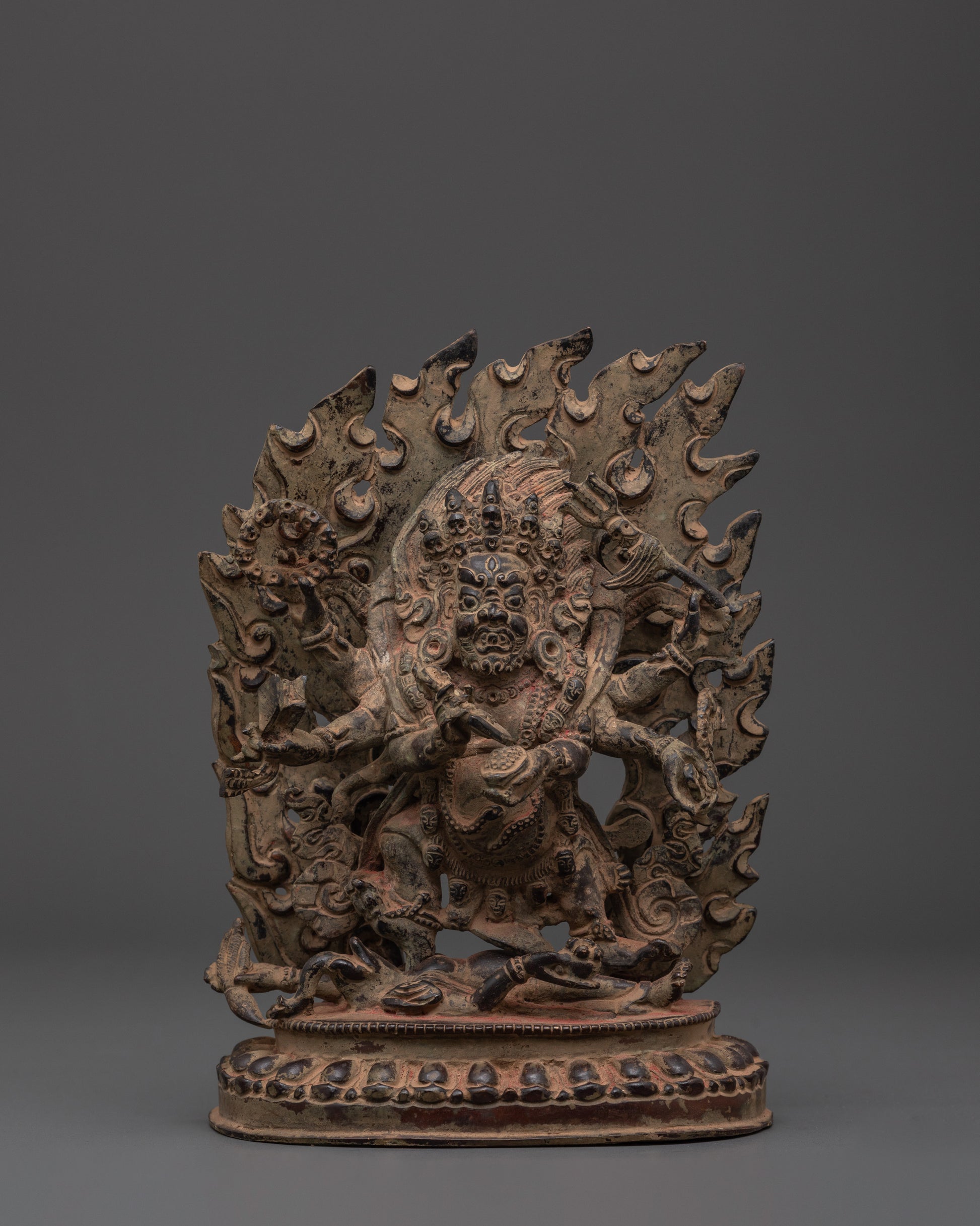 The Dharma Protector Six Armed Mahakala Statue