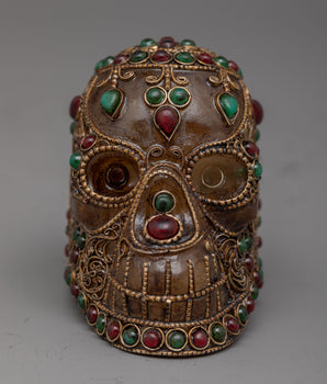 Skull Crystal with Gemstones