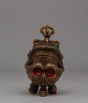 Oxidized Brass Ritual Skull