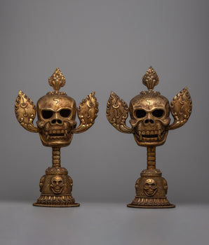 Handmade Statue of Citipati Head Set
