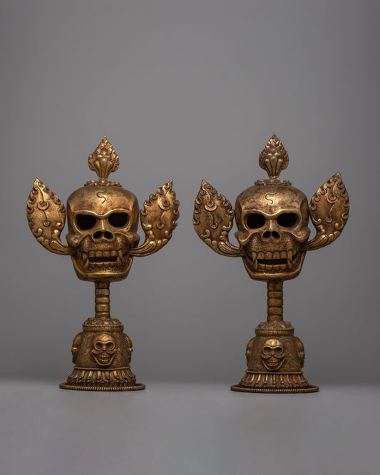 Handmade Statue of Citipati Head Set