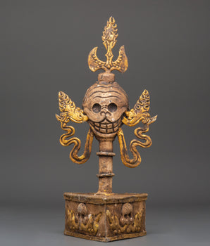 Tibetan Skull Ritual Decor | Sacred Buddhist Art