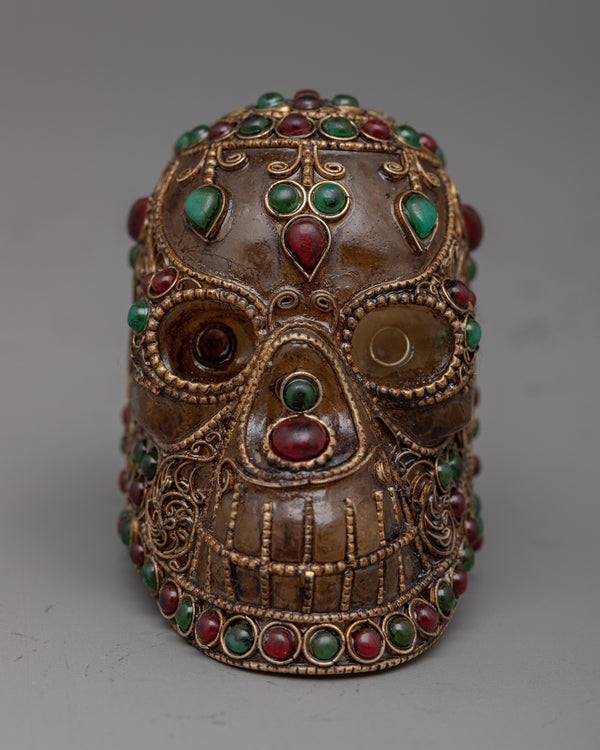 Skull Crystal with Gemstones