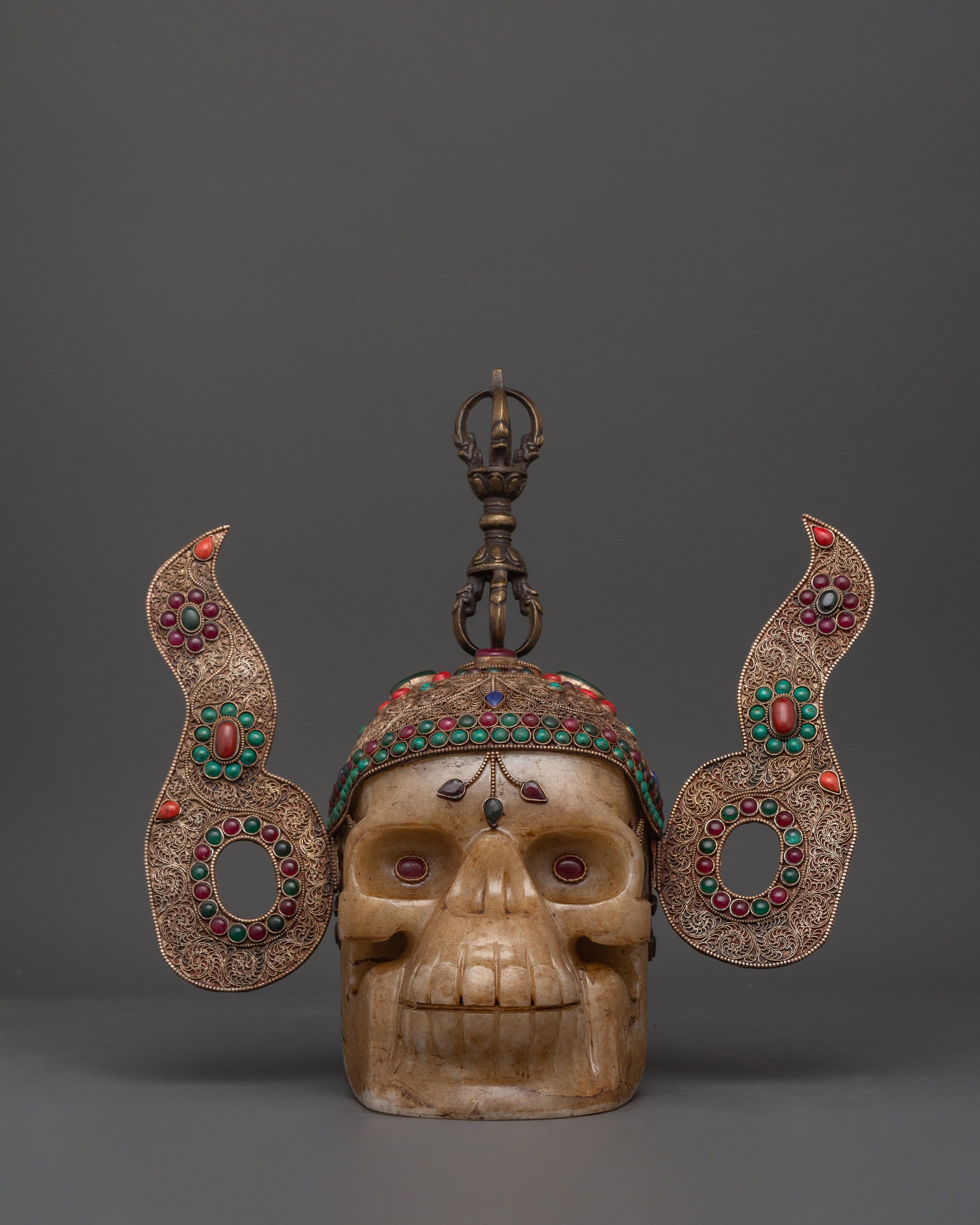 Mystic Skull Decor Copper Body with Silver Plating