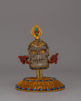 Handcrafted Buddhist Skull Head