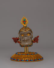 Handcrafted Buddhist Skull Head
