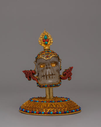 Handcrafted Buddhist Skull Head